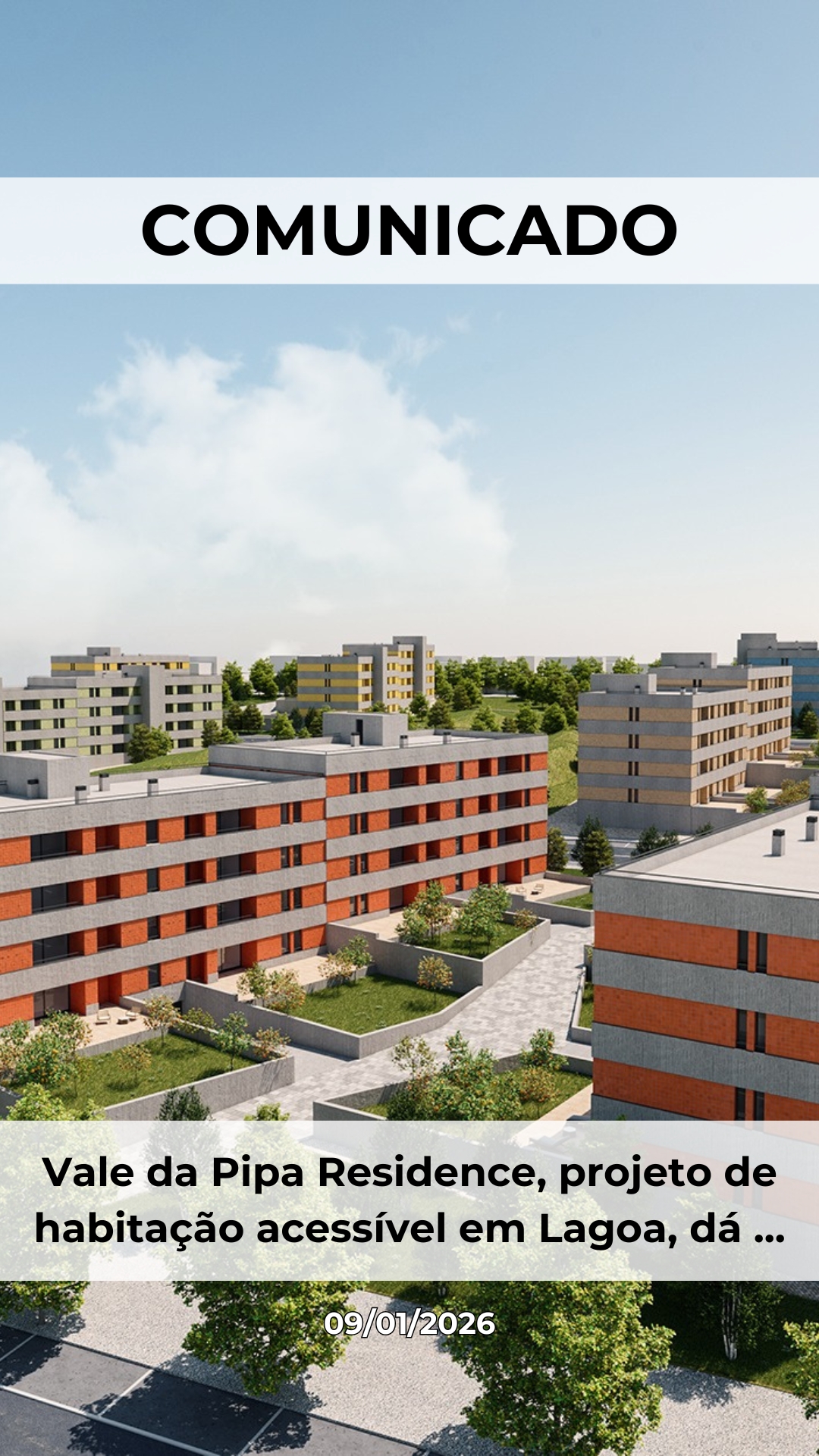 Vale da Pipa Residence, projeto de habitação acessível em Lagoa, avança após assinatura de protocolo