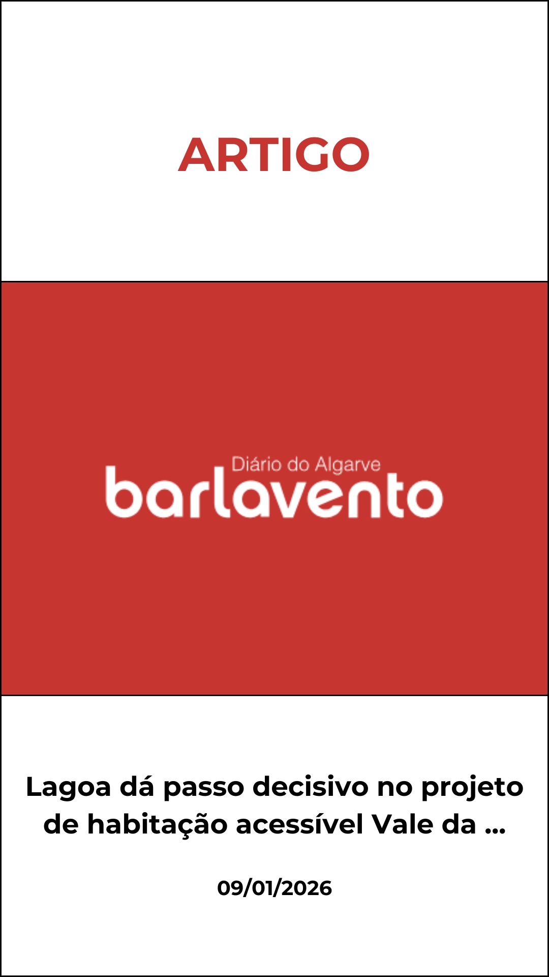 Lagoa dá passo decisivo no projeto de habitação acessível Vale da Pipa