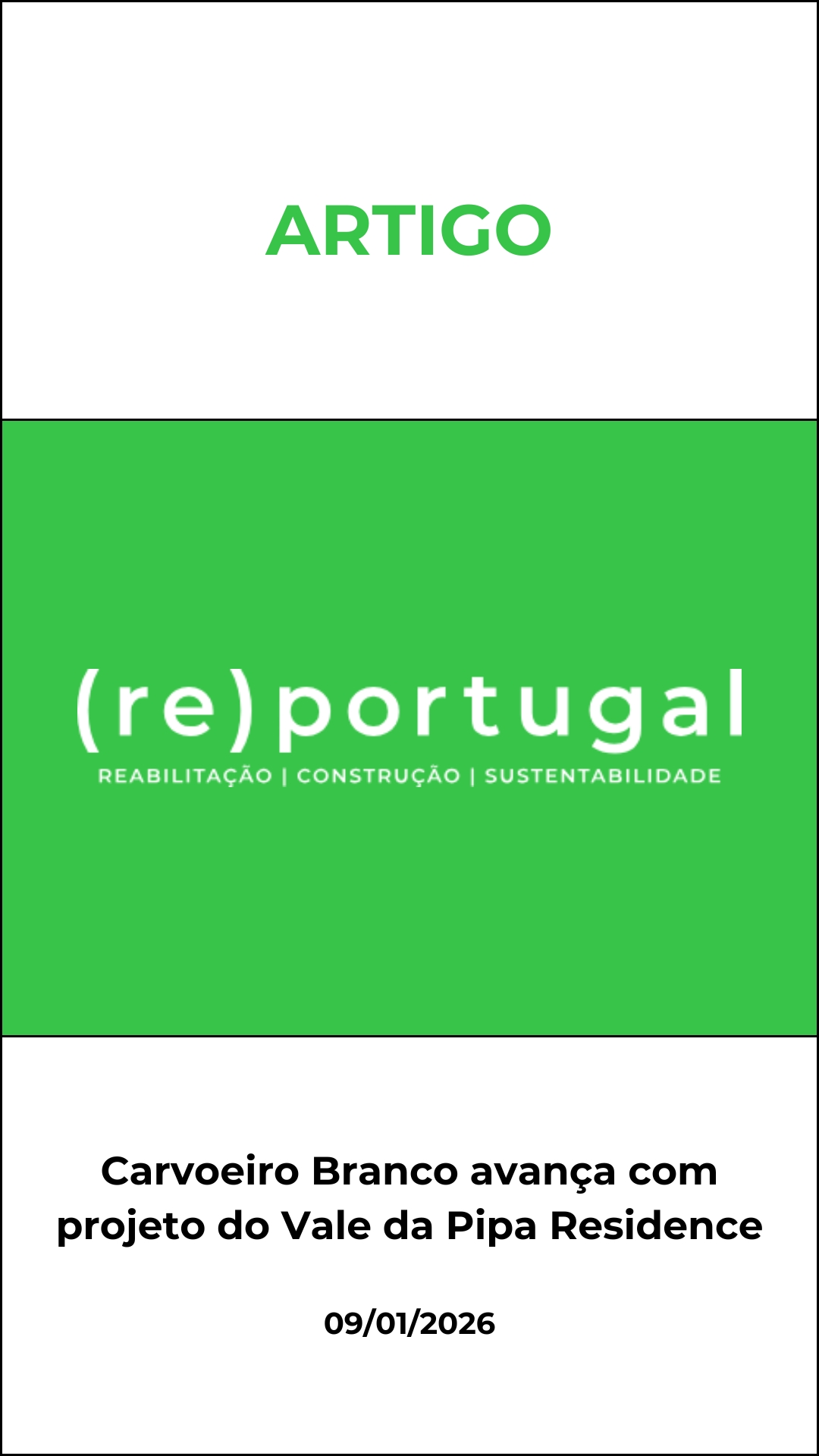 Carvoeiro Branco avança com projeto do Vale da Pipa Residence