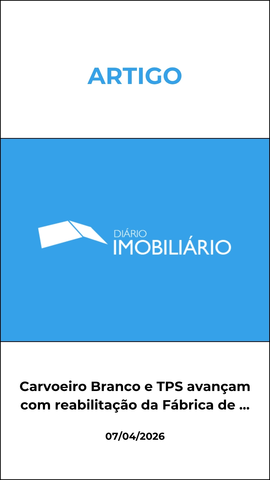 Carvoeiro Branco e TPS avançam com reabilitação da Fábrica de São José em Portimão