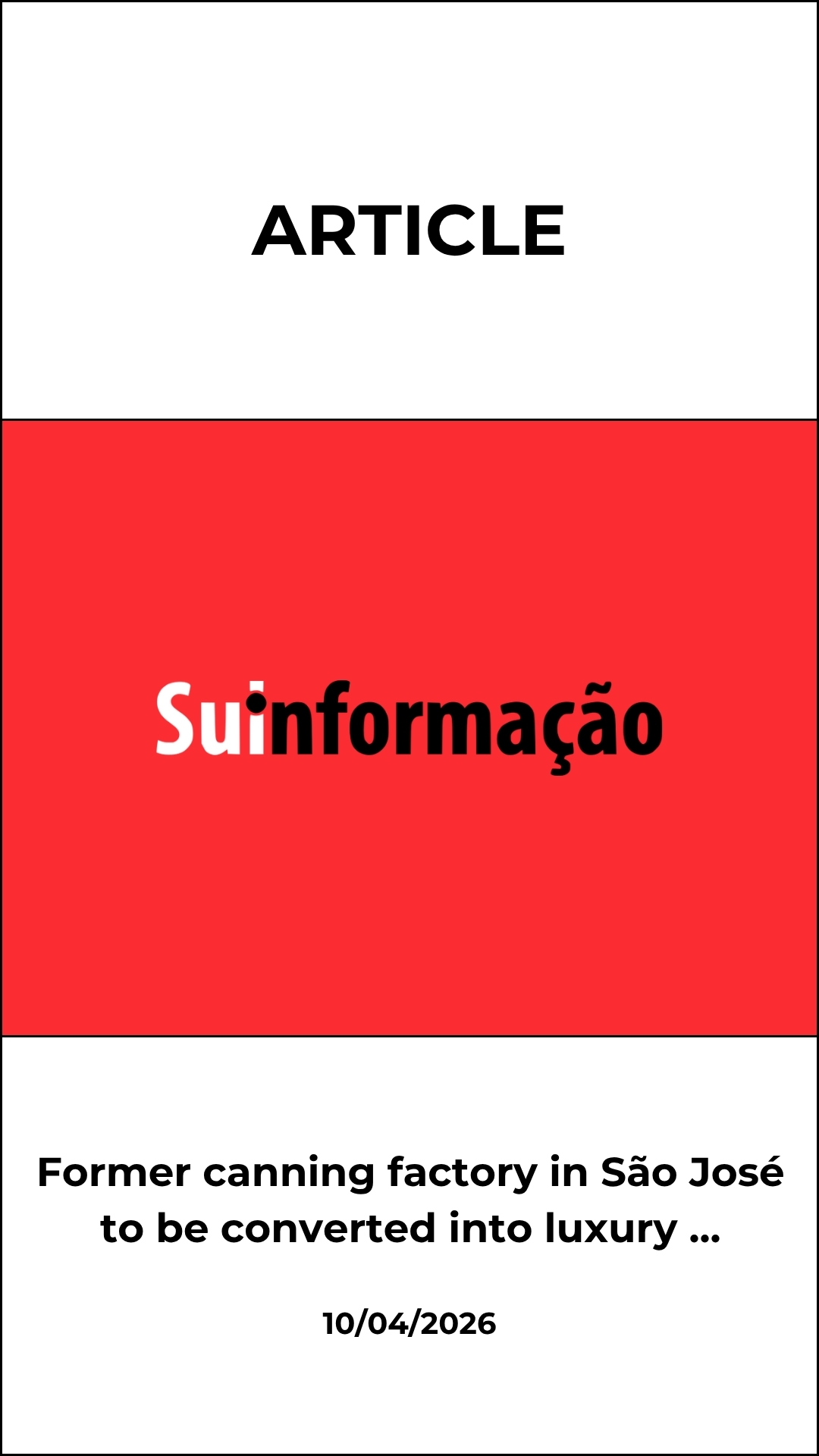 Former canning factory in São José to be converted into luxury apartments in Portimão.