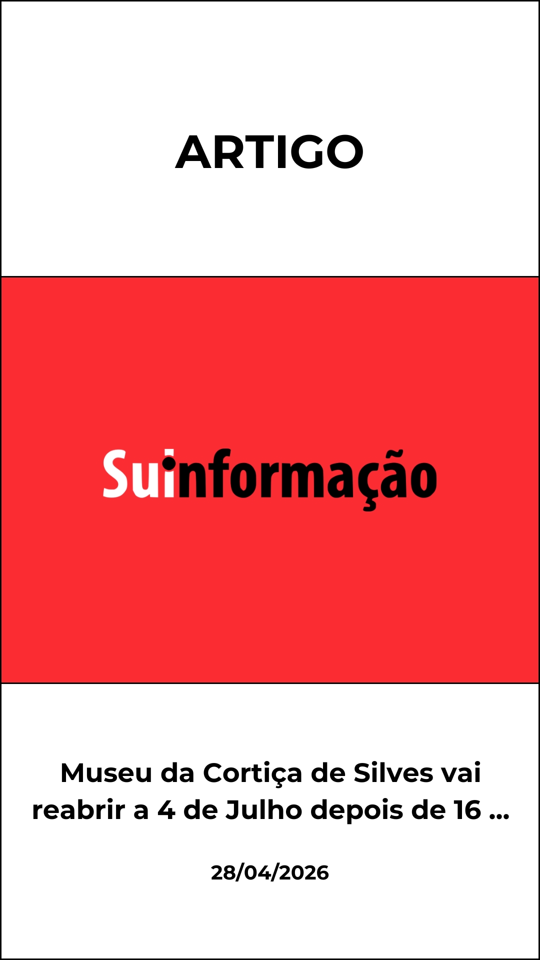 Museu da Cortiça de Silves vai reabrir a 4 de Julho depois de 16 anos fechado