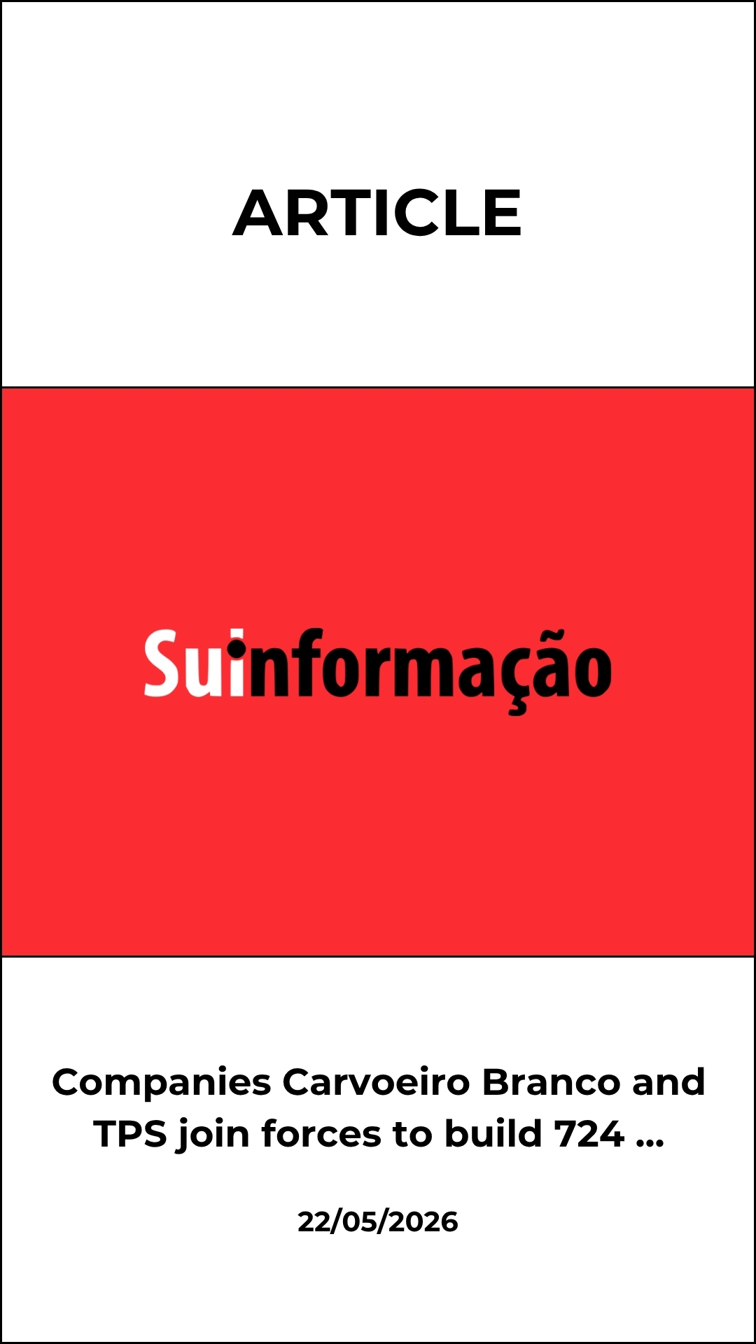 Companies Carvoeiro Branco and TPS join forces to build 724 homes in the Algarve.