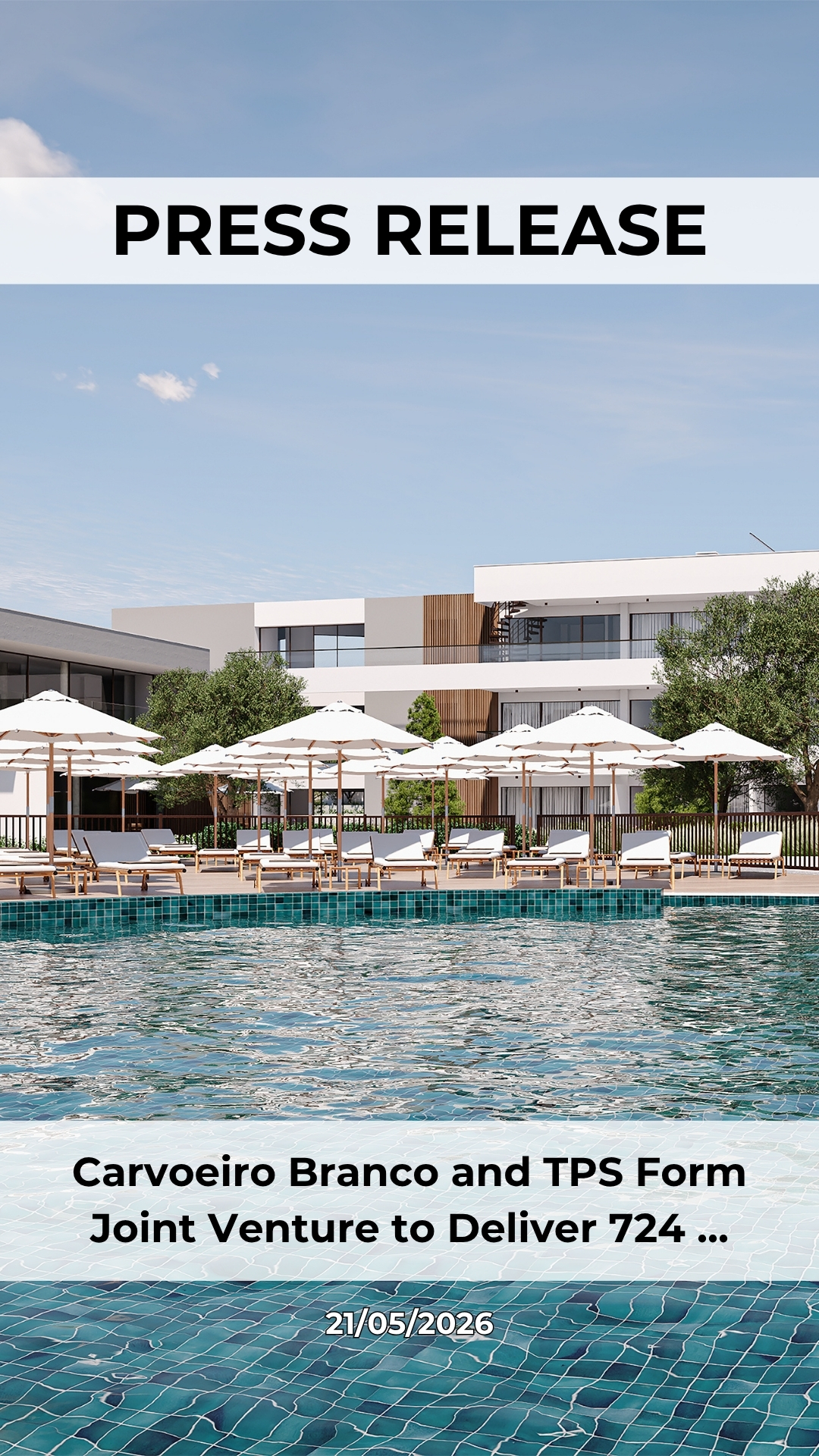 Carvoeiro Branco and TPS Form Joint Venture to Deliver 724 Homes Across the Algarve