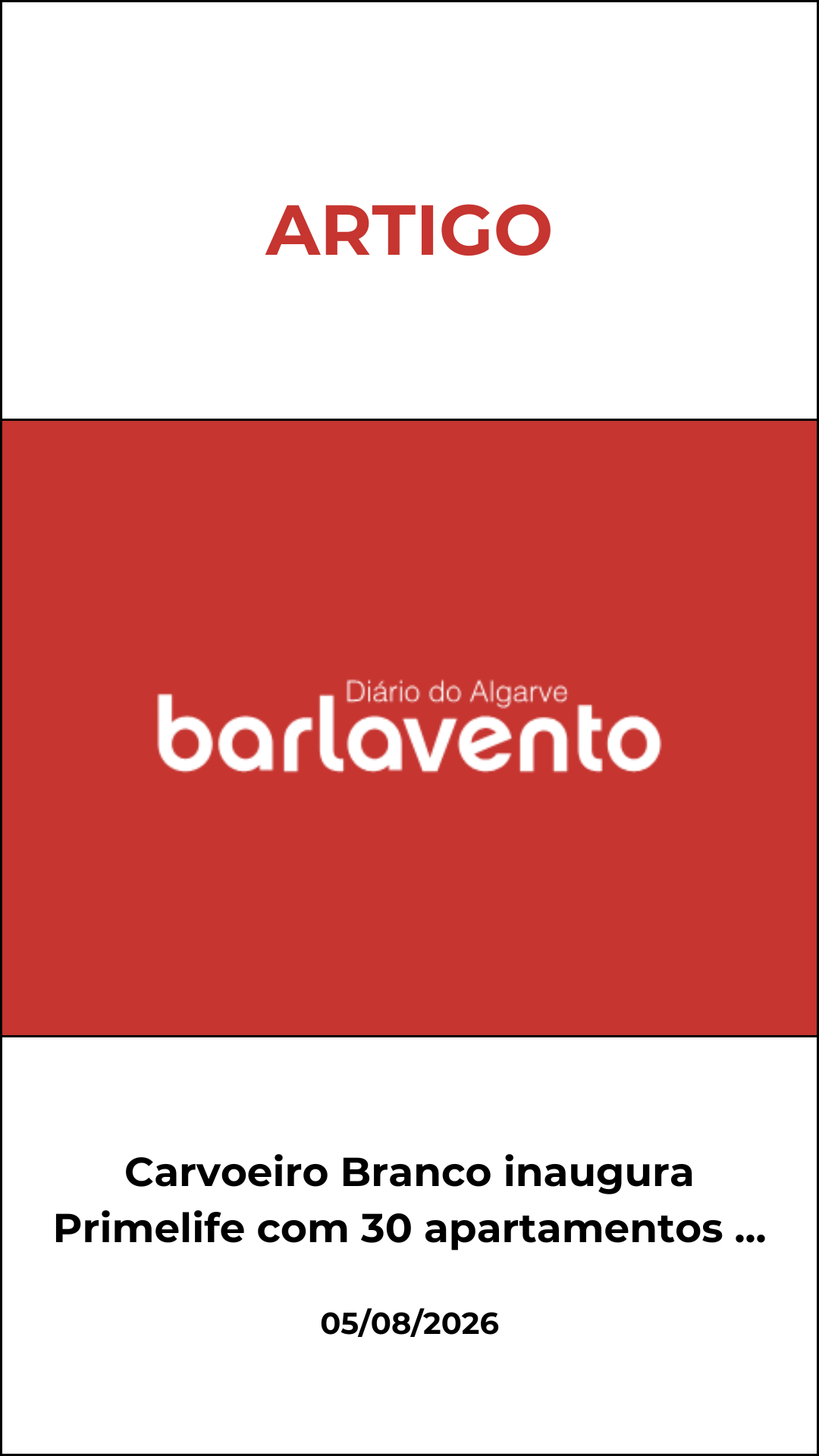 Carvoeiro Branco inaugura Primelife com 30 apartamentos no centro da vila