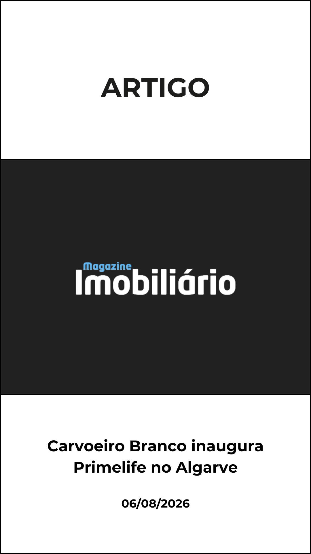 Carvoeiro Branco inaugura Primelife no Algarve